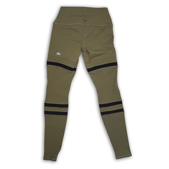 Alo Yoga Green & Black Leggings - Size Small - Picture 1 of 2